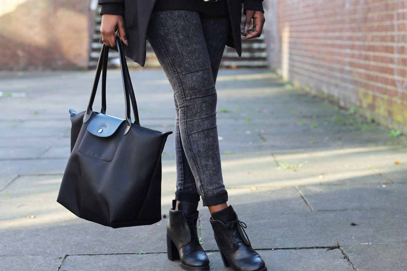Longchamp, Bags, Beautiful Authentic Black Longchamp Leather Bag