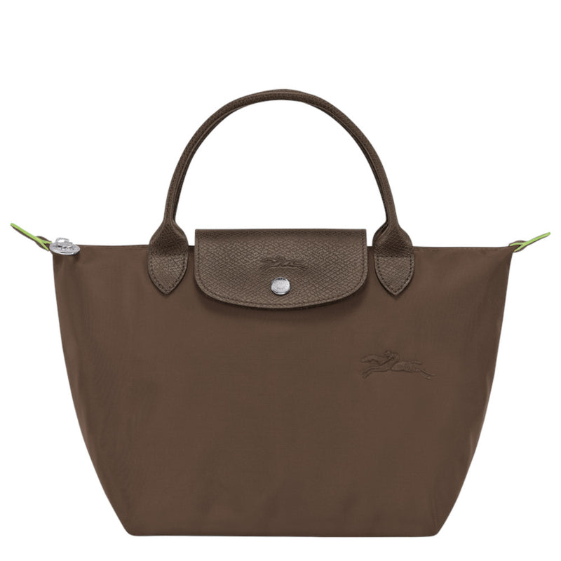 Longchamp Le Pliage Green Small Top Handle Folding Tote Bag